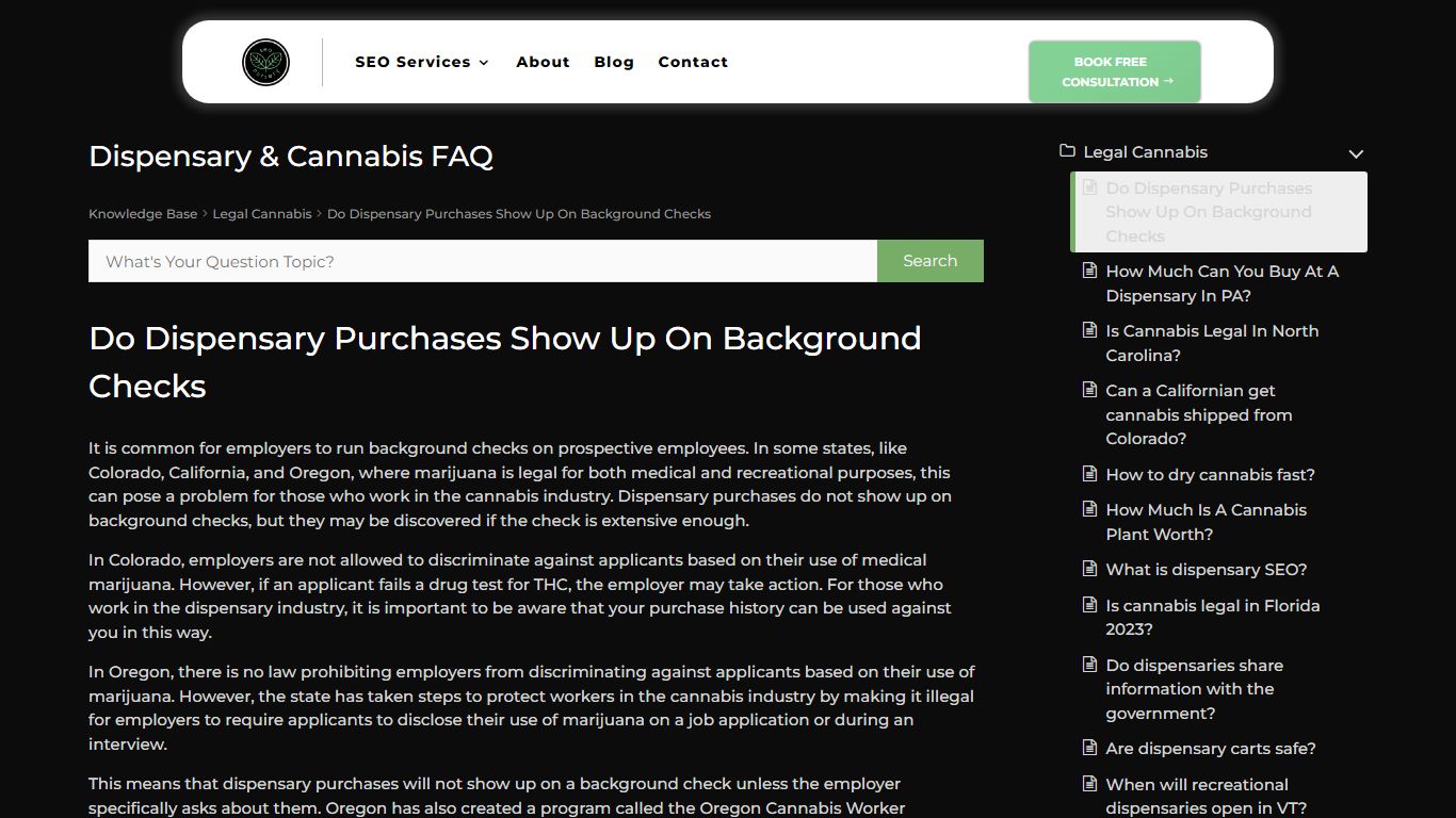 Do Dispensary Purchases Show Up On Background Checks