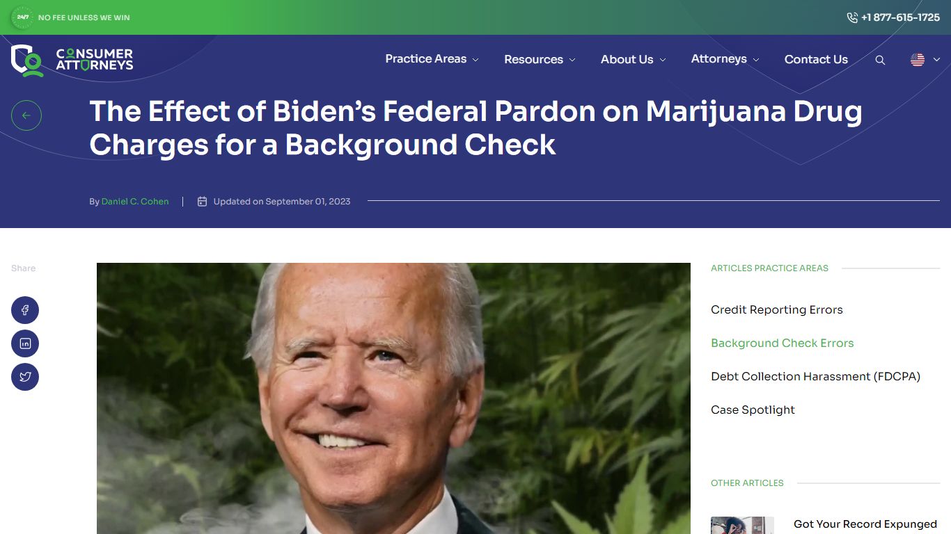 The Effect of Biden’s Federal Pardon on Marijuana Drug Charges for a ...